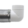 Repa Market 6 Inch Ducting Pipe Connector - White Plastic