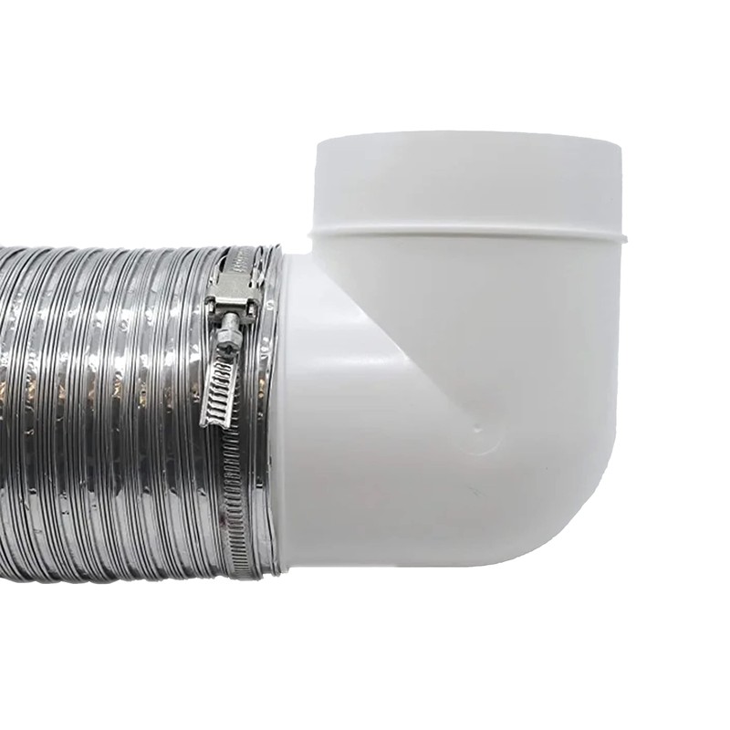 Repa Market 6 Inch Ducting Pipe Connector - White Plastic