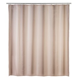 Wenko Anti Mould Shower Curtain - Plain, Antibacterial & Washable with 12 Shower Curtain Rings
