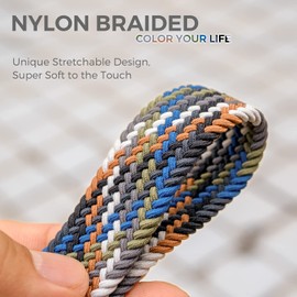 SENLLY Wrist Strap Lanyard, Original Stretchy Key Ring Lanyard, R004 Denim Multin Color, Minimalist, elegant