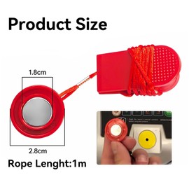 strrng Treadmill Safety Key,Universal Treadmill Safety Key,Braided Rope treadmill Clip-On Keys,Red Emergency Stop Abs Plastic Safetys Keys,for Treadmills,Emergency Stop Accessory for Most Treadmills.