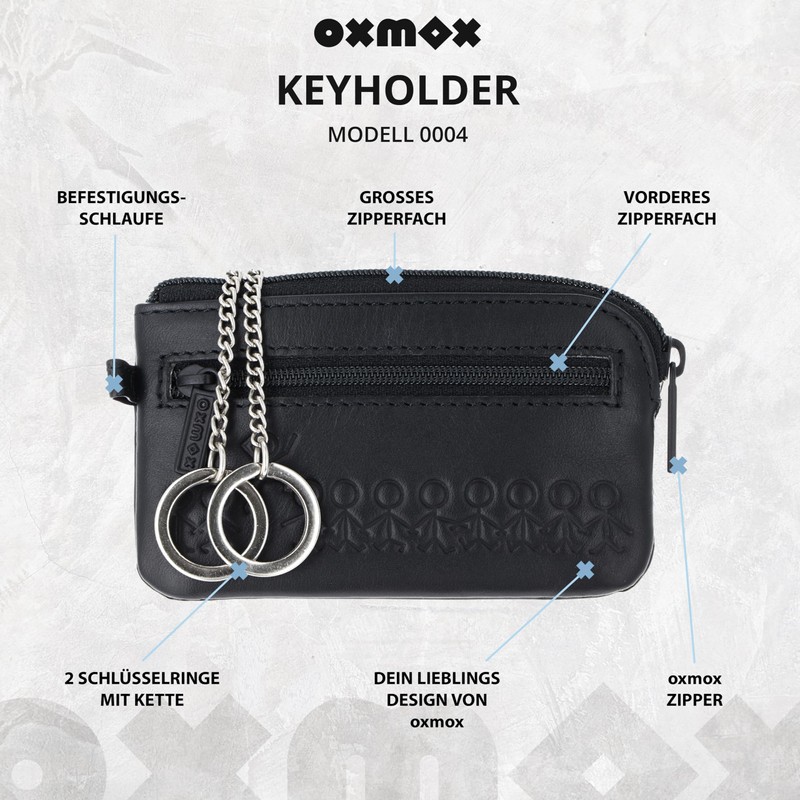 oxmox Leather Key Case Leather 11,5 cm