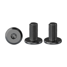 Drenky M5 Rounded Head Screws, Black Screws with Hexagon Socket, Pack of 20, Stainless Steel Screws, Flat Head Screws, Threaded Screws, M5 x 10 mm Screw for Household, Construction, Machinery, Motor