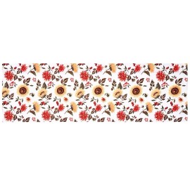 Unbranded Red Jacobean Sunflower Window Valance Lush Leaves Country Sunflower Valance