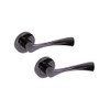 HANDLEZONE® Zena Lever On Round Rose Door Handles, Internal Passage