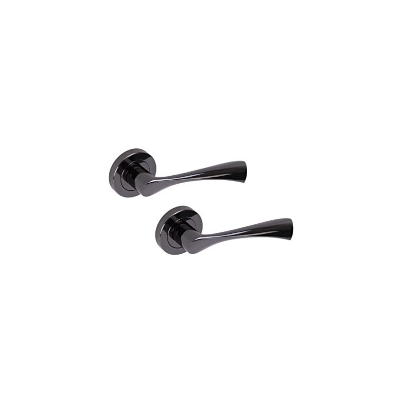 HANDLEZONE® Zena Lever On Round Rose Door Handles, Internal Passage