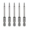 HARFINGTON 5pcs TT10 Security Torx Head Screwdriver Bit 2.56" (65mm)