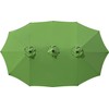 AONETOZ 12 Ribs Umbrella Canopy Replacement for 15ft Double-Sided Patio