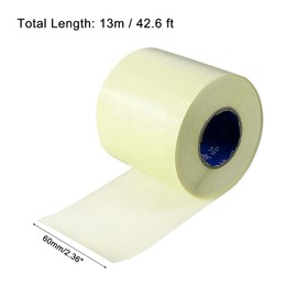 MECCANIXITY Pipe Wrap Tapes Non-Adhesive 60mmx13m Protective Waterproof Tube Protector for Air Conditioner HVAC Pipes, PVC Yellow Pack of 5