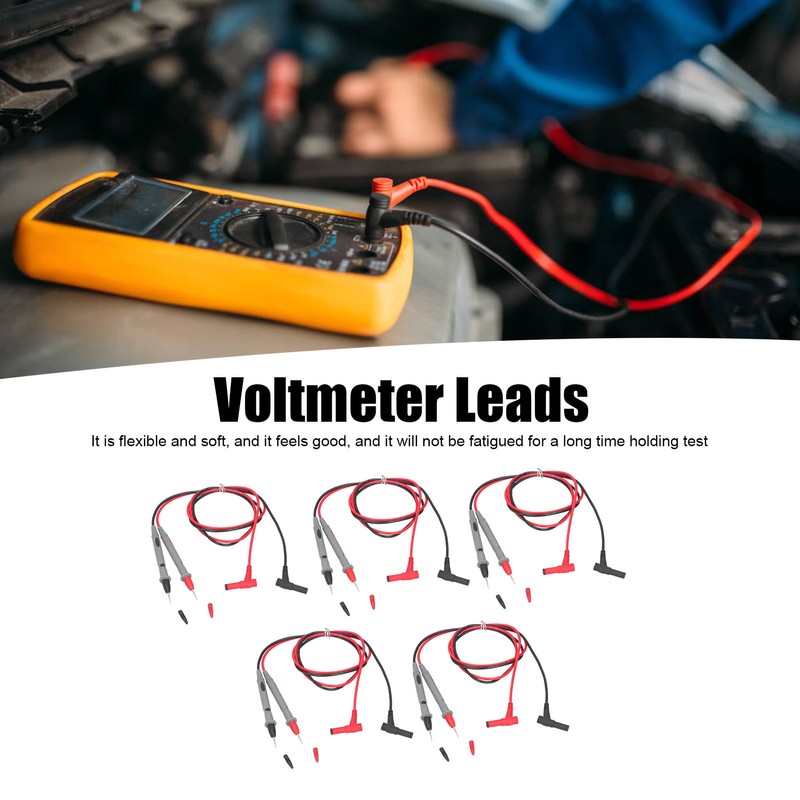 5Set HC136‑T 1000V 20A Multimeter Test Leads Universal Digital Gold