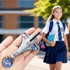 Auimce NASA Airplane Keychain(2 Colors/Pack), 3D Engraving Handpainted Space Shuttle