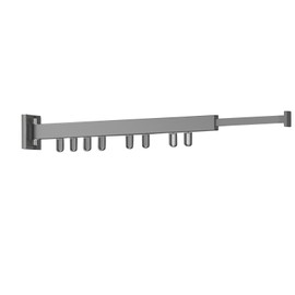 Clothes Drying Rack Aluminum Alloy Retractable Laundry Drying Rack Balcony Punch Free Wall Mounted Dryer Rotating Ring Once Folding