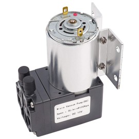 DC 12V 5L/min 120kpa Mini Diaphragm Vacuum Pump,Negative Pressure Suction for Analyzers and Automation,Quiet Pumping with Mounting Bracket