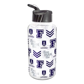 AFL Flip Drink Bottle 1L - Fremantle Dockers - BPA Free - Water Bottle