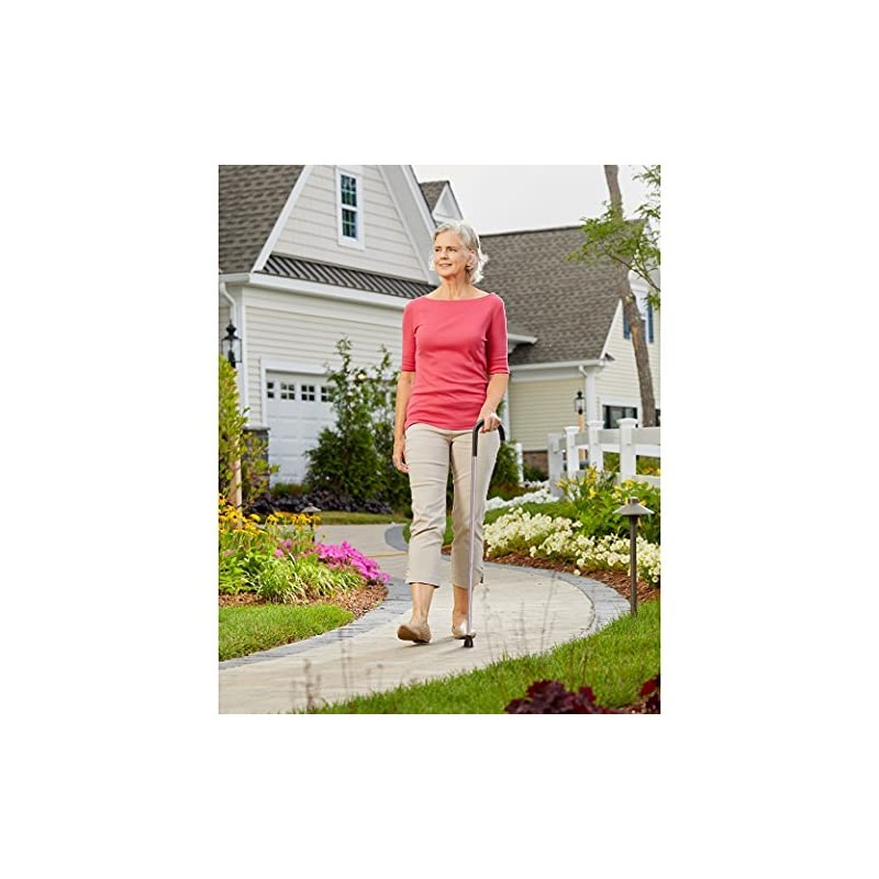 CAREX Round Handle Aluminum Walking Cane for Women - Adjustable