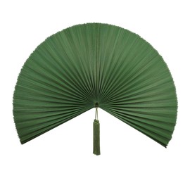 Large Bamboo Wall Hanging Fan, Wall Hanging Fan For Decoration, Headboard Fan Decor, Handmade Wall Bamboo Fan, 60 Inches Bamboo Fan (Green)
