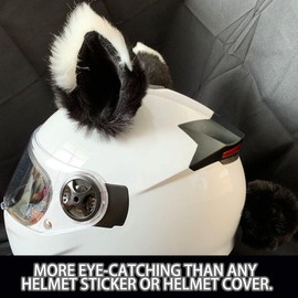 QOCUILC Katzenohren für Helm,Motorrad Helm-Ohren Katzenohren Dekoration niedliches Helmzubehör für Fahrradhelm, Ski-Helm, Motorradhelm, Snowboardhelm Lustiges Tier Design Motorradhelm Zubehör