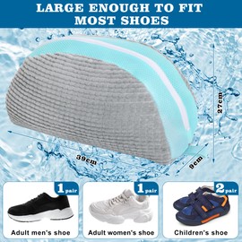 Shoe Wash Bag, Washing Machine, Pack of 2, Shoe Bag, Shoe Wash Bag for Washing Machine, Anti-deformation with Zip, Shoes, Laundry Bag, Mesh Shoes, Laundry Bag for Trainers (Sector Grey)