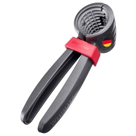 Westmark Nutcracker and champagne tongs, extra large opening for walnuts, with clip, aluminium, Westmark nut profile, anthracite/red, 33222270