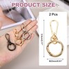 PATIKIL 2.2" Swivel Snap Hooks with Key Rings, 2Pcs Double