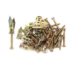 binifiMux Drywall Anchors with Self Drilling Screws Kit, 12x30mm 110pcs, Sheetrock Hanging TV Shelf Strap Cabinet Decoration Fixing Curtain