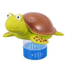 Chlorine Floater, Animal Pool Chlorine Dispenser for Chemical Tablets Fits 3 Inch Tabs Bromine Chlorine Holder(Turtle) for Large and Small Pools, Hot Tub, Spa