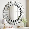 QDSSDECO Round Mirror Sunburst Wall Mirror 24" Beveled Edge Frameless