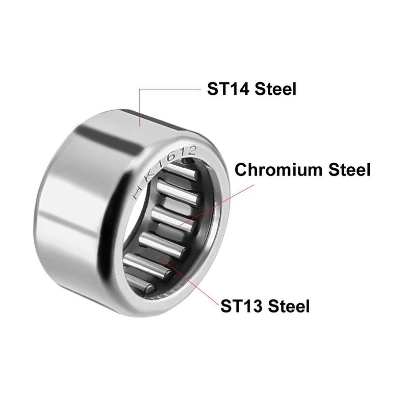 sourcing map HK1612 Drawn Shells Needle Bearing 16 mm Bore