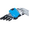 BGS 809 L-Type Tamper-Torx Short Allen Key Set, Silver/Black