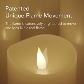 Softflame Flameless Candle - 6"x 8"Ivory - Flickering Moving Flame Pillar Candle, Includes Remote Control - Real Wax - 2 x C Battery Operated - Not Included
