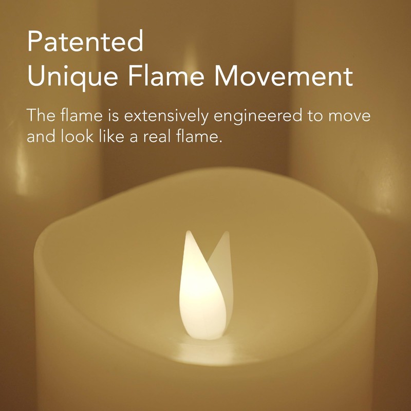 Softflame Flameless Candle - 6"x 8"Ivory - Flickering Moving Flame