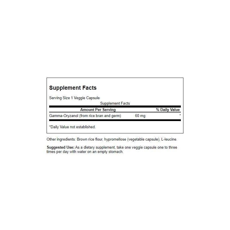 Swanson Gamma Oryzanol from Rice Bran 60 Milligrams 90 Veg