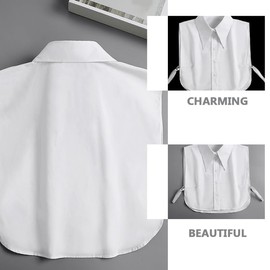 OATIPHOBlusa de cuello fals, Cuello Falso Desmontable Para Mujeres Collar Decorativo Media Camisa Para Camisas Y Vestidos Para Ocasiones Formales Y Cas