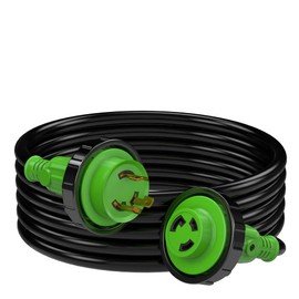 RVMATE Marine Shore Power Cord 12FT, 30A 125V Marine Shore Boat Extension Cord, Stow,10AWG/3C