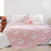 Smoofy Throw Blanket Halloween Blanket with White Ghost Pink Throw
