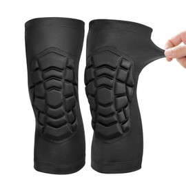 Volleyball Knee Pads, Breathable Pro-Level Protection Padded Knee Sleeves for Men Women Youth Adult Girls Boys, Knee Protector Pads for Wrestling Basketball Soccer Construction Gardening MTB Black/M