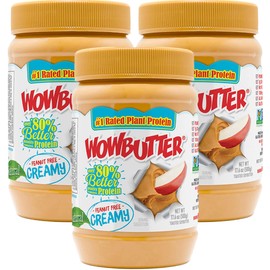 WOWBUTTER Natural Peanut Free Creamy, 1.1 Lb Jar (Pack of 3)