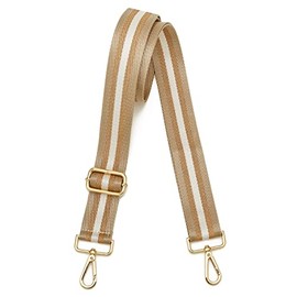 Wide Shoulder Strap Adjustable Replacement Belt Crossbody Canvas Bag Handbag((3.5CM) Light coffee gold)