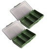 Alomejor Fishing Tackle Box 2Pcs Multiple Compartments Box Organizer for