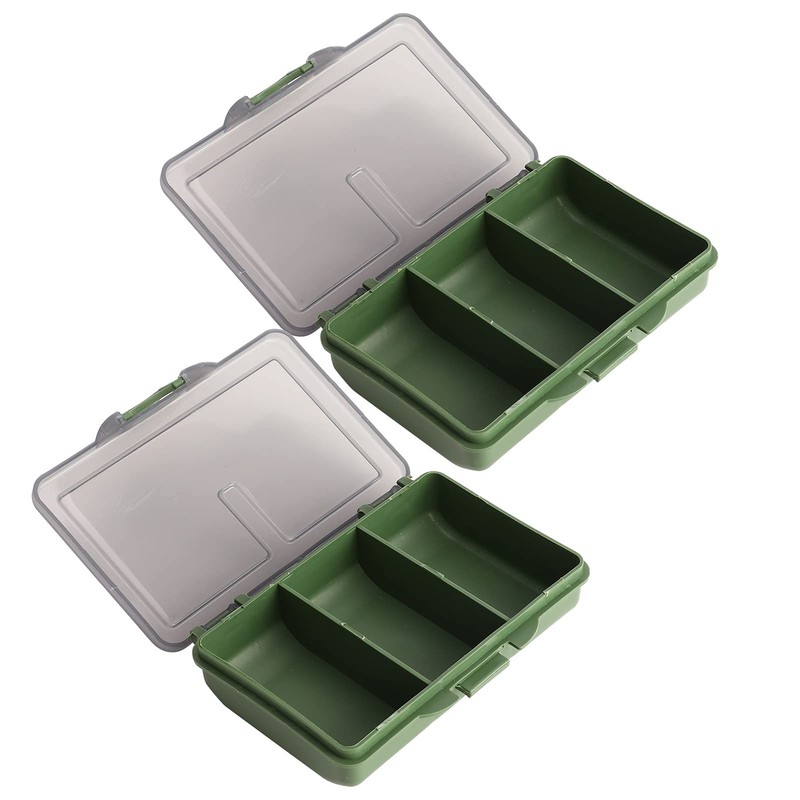 Alomejor Fishing Tackle Box 2Pcs Multiple Compartments Box Organizer for