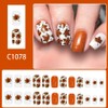 24 Pcs Square Press on Nails Fall Short Fake Nails