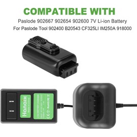 Hanaix Li-ion 7.4V Charger 902667 for Paslode 7.4V Battery 902600 902654 918000 B20543A CF325LI IM250ALi 404717 902400