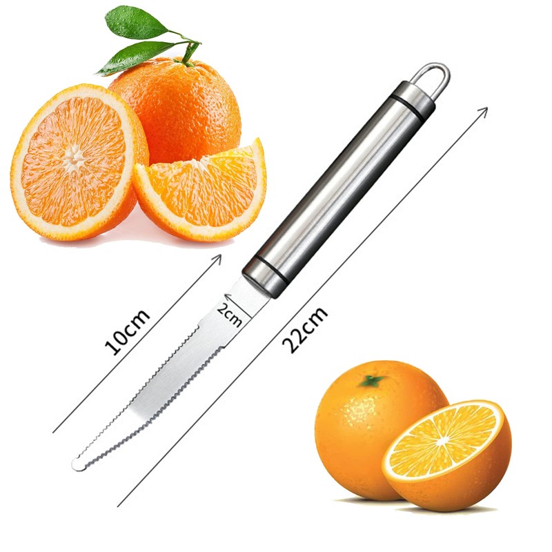 Setaria Viridis Stainless Steel Serrated Grapefruit Knife, 3.9 inches, Silver,