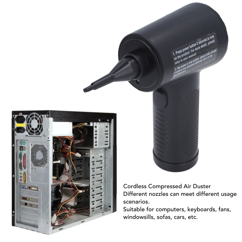 Cordless Compressed Air Duster 51000RPM Rechargeable PC Deep Cleaning Handheld