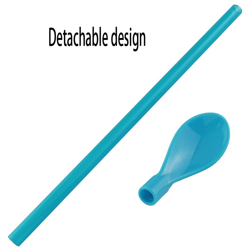 ZZLZX 8 PCS Plastic Straw Spoons Reusable Straw Spoons Detachable