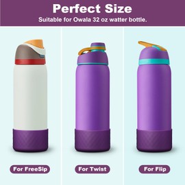 yoelike Silicone Boot for Owala Water Bottle 32 oz, Anti-Slip Protective Sleeve for FreeSip/Twist/Flip, Bottom Bumper Cover for Watter Bottle Accessories