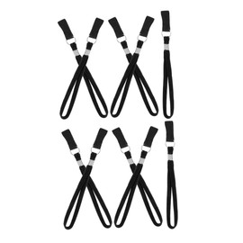 BESPORTBLE 10pcs Walking Cane Wrist Straps Slip Lanyards for Elderly Hiking Trekking Sticks Durable Lightweight Outdoor Support Accessories Black