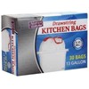 Kingzak White Tall Kitchen Drawstring Trash Bag | 13 Gallon