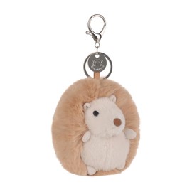 Apricot Lamb Bristly Hedgehog Cute Keychain, Soft Stuffed Plush Keychain Toys for Kids’ Backpack, Purse, 3.6 Inches