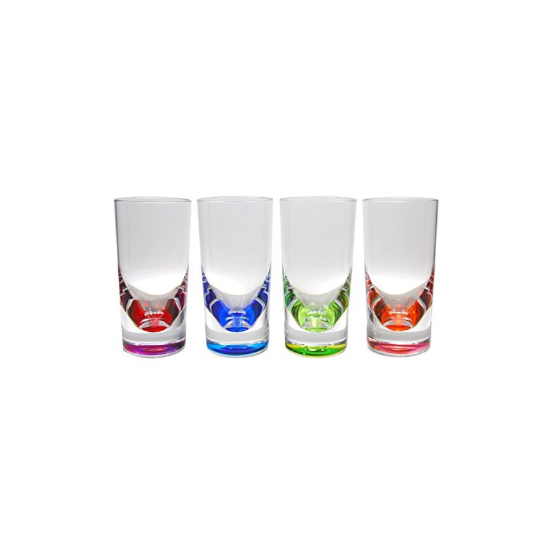 QG 12oz Clear Acrylic Plastic Teardrop Drinking Glass with Heavy